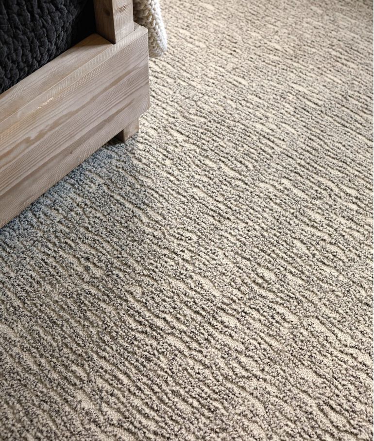 Detail shot of NEW – FLOR Memory Lane carpet tile shown in Pearl